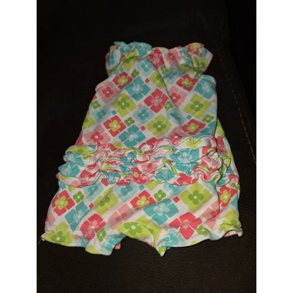 Gymboree layette line coral cutie floral bubble romper size 0‎ 3 months